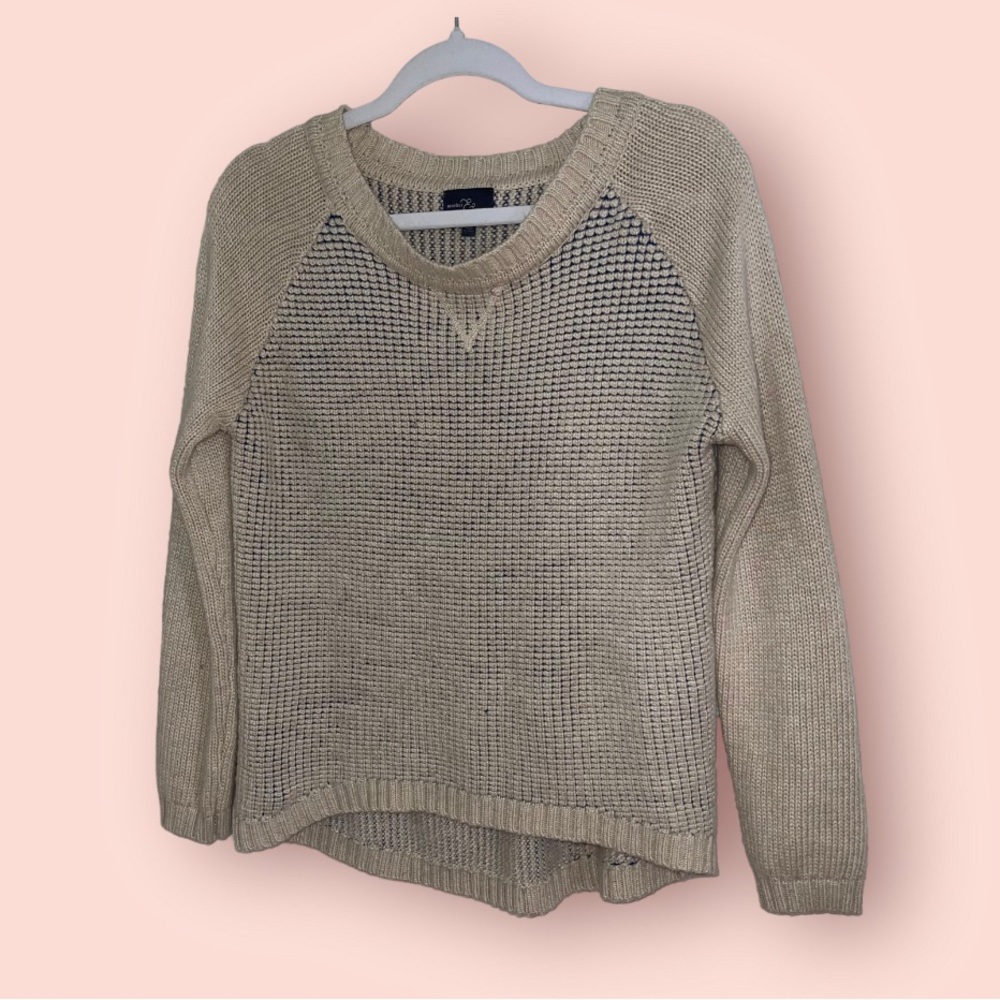 Tan & Navy Sweater - Women’s XS